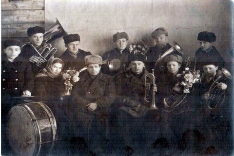 Духовой оркестр села Тоншаево 1948 год